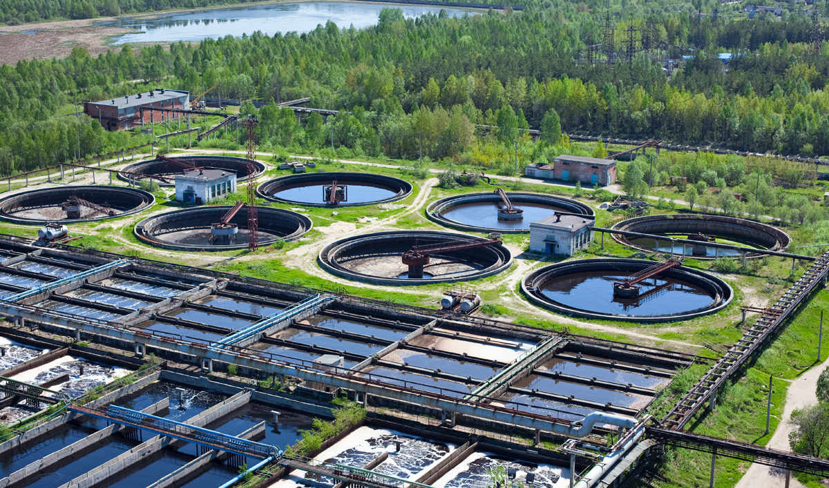 Water recycling on sewage treatment station